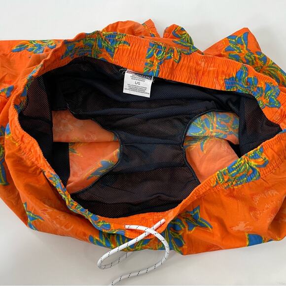 Ralph Lauren Chaps Swim Trunks L shorts Hawaiian Tropical Print Vintage - Picture 4 of 7